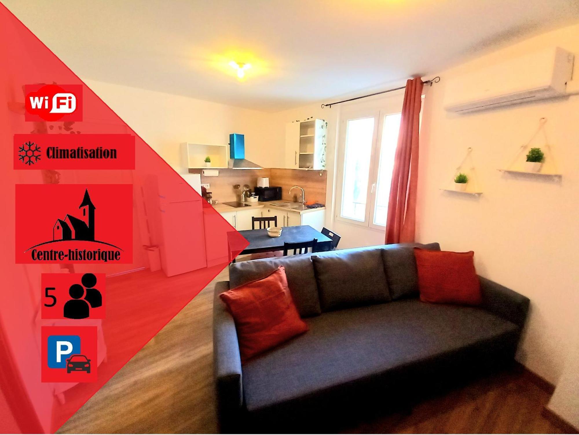 Apartment T3 Aqui Es Besiers - Centre-historique - Cathedrale & Halles - Clim - Wifi - Free Parking Sur Demande *